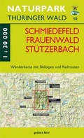 Cover: Wanderkarte Schmiedefeld, Frauenwald, St&uuml;tzerbach - gr&uuml;nes herz