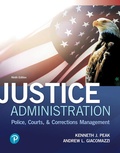 Cover: Justice Administration: Police, Courts, & Corrections Management - Pearson
