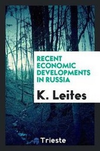 Enlarge image Cover: Recent Economic Developments in Russia - Trieste Publishing