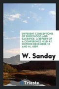 Cover: Different Conceptions of Priesthood and Sacrifice - Trieste Publishing