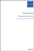 Cover: Produzione e filosofia - Georg Olms Verlag