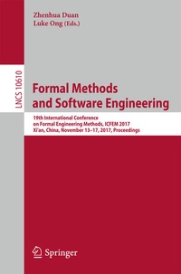 Enlarge image Cover: Formal Methods and Software Engineering - Springer
