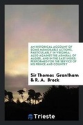 Cover: An Historical Account of Some Memorable Actions, Particularly in Virginia; Also Against the Admiral of Algier, and in the East Indies - Trieste Publishing