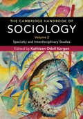 Cover: The Cambridge Handbook of Sociology: Volume 2 - Cambridge University Press