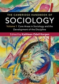 Cover: The Cambridge Handbook of Sociology: Volume 1 - Cambridge University Press