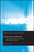 Cover: Phenomenology of Affective Life, Volume XLI - Wiley