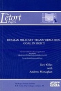 Cover: Russian Military Transformation: Goal in Sight? - Department of the Army