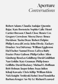 Enlarge image Cover: Aperture Conversations: 1985 to the Present - Aperture