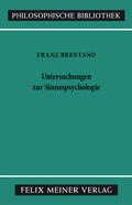 Cover: Untersuchungen zur Sinnespsychologie - Meiner