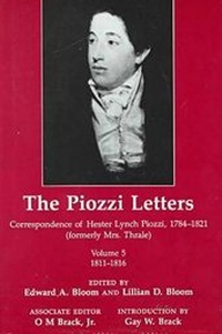Enlarge image Cover: The Piozzi Letters V5 - University of Delaware Press