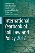 Cover: International Yearbook of Soil Law and Policy 2017 - Springer