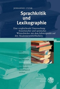 Abbildung von: Sprachkritik und Lexikographie - Universitätsverlag Winter