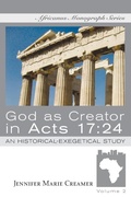 Cover: God as Creator in Acts 17:24 - Wipf & Stock Publishers