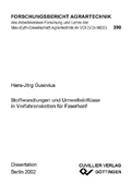 Cover: Stoffwandlungen und Umwelteinfl&uuml;sse in Verfahrensketten f&uuml;r Faserhanf - Cuvillier Verlag eBooks