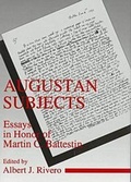 Cover: Augustan Subjects - University of Delaware Press