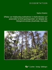 Abbildung von: Effekte von Waldumbaumaßnahmen in Kiefernforsten auf potenzielle Schädlingsantagonisten am Beispiel der Webspinnenzönose (Arachnida: Araneae) - Cuvillier Verlag
