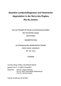 Cover: Quart&auml;re Landschaftsgenese und historische -degradation in der Serra dos &Oacute;rg&atilde;os, Rio de Janeiro - Cuvillier Verlag eBooks