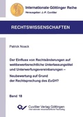 Cover: Der Einfluss von Rechts&auml;nderungen auf wettbewerbsrechtliche Unterlassungstitel und Unterwerfungsvereinbarungen - Neubewertung auf Grund der Rechtsprechung des EuGH? - Cuvillier Verlag eBooks