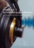 Cover: Jahrbuch des Phonogrammarchivs der &Ouml;sterreichischen Akademie der Wissenschaften - Cuvillier Verlag eBooks