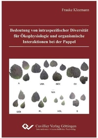 Abbildung von: Bedeutung von intraspezifischer Diversität für Ökophysiologie und organismische Interaktionen bei der Pappel - Cuvillier Verlag