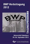 Cover: BWP Herbsttagung 2012 - Cuvillier Verlag eBooks