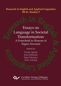 Cover: Essays on Language in Societal Transformation - Cuvillier Verlag eBooks