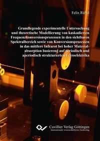 Abbildung von: Grundlegende experimentelle Untersuchung und theoretische Modellierung von kaskadierten Frequenzkonversionsprozessen in den sichtbaren Spektralbereich sowie von Konversionsprozessen in das mittlere Infrarot bei hoher Materialabsorption basierend auf periodisch und aperiodisch strukturierten Ferroelektrika - Cuvillier Verlag