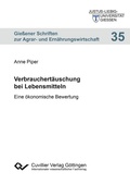 Cover: Verbrauchert&auml;uschung bei Lebensmitteln - Cuvillier Verlag eBooks