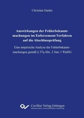 Cover: Auswirkungen der Fehlerbekanntmachungen im Enforcement-Verfahren auf die Abschlusspr&uuml;fung - Cuvillier Verlag eBooks