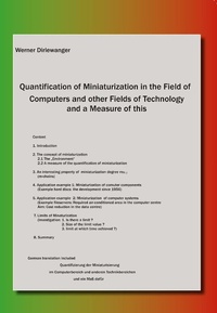 Enlarge image Cover: Quantification of Miniaturization in the Field of Computers and other Fields of Technology and a Measure of this - Cuvillier Verlag eBooks
