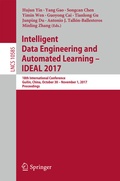 Cover: Intelligent Data Engineering and Automated Learning - IDEAL 2017 - Springer