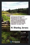 Cover: Economics Department, Bulletin No. 17. the Economics of Tenancy Law and Estate Management - Trieste Publishing