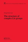 Cover: The Structure of Complex Lie Groups - CRC Press