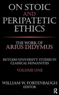 Cover: On Stoic and Peripatetic Ethics - Routledge