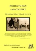 Cover: JUSTICE TO MEN AND COUNTRY - Merton Historical Society, Morden
