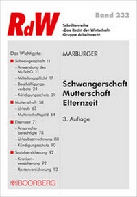 Abbildung von: Schwangerschaft - Mutterschaft - Elternzeit - Boorberg