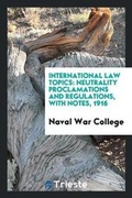 Cover: International Law Topics - Trieste Publishing