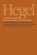 Cover: The Difference Between Fichte's and Schelling's System of Philosophy - State University of New York Press