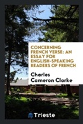 Cover: Concerning French Verse - Trieste Publishing
