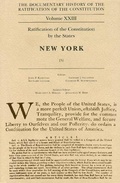 Cover: Documentary History of the Ratification of the Constitution, Volume 23 - Wisconsin Historical Society Press