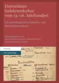 Cover: Universit&auml;re Gelehrtenkultur vom 13.-16. Jahrhundert - Franz Steiner Verlag