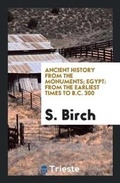Cover: Ancient History from the Monuments; Egypt - Trieste Publishing