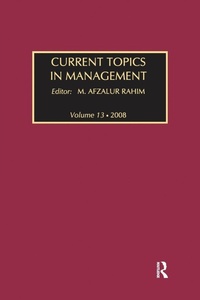 Enlarge image Cover: Current Topics in Management - Routledge