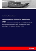 Cover: Two and Twentie Sermons of Maister John Calvin - Hansebooks