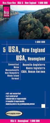 Abbildung von: Reise Know-How Landkarte USA 05, Neuengland (1:600.000) : Connecticut, Maine, Massachusetts, New Hampshire, Rhode Island, Vermont - Reise Know-How Verlag Peter Rump GmbH