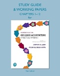 Cover: Study Guide & Working Papers for College Accounting - Pearson