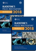 Bild: Blackstone's Police Investigators' Manual and Workbook 2018 - Oxford University Press