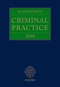 Cover: Blackstone's Criminal Practice 2018 - Oxford University Press