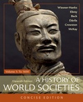 Cover: A History of World Societies, Concise, Volume 1 - Bedford/Saint Martin's