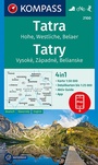 Bild: KOMPASS Wanderkarte 2100 Tatra, Hohe, Westliche, Belaer, Tatry, Vysoké, Západné, Belianske 1:50.000 - KOMPASS-Karten